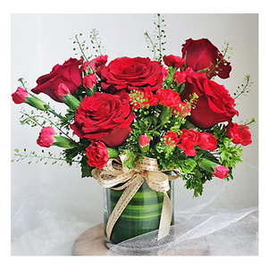 happiness-two-color rose potted flower 送花到台灣,送花到大陸,全球送花,國際送花