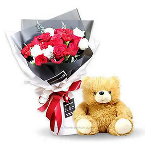 一切如此甜美-紅玫瑰花束 送花到台灣,送花到大陸,全球送花,國際送花