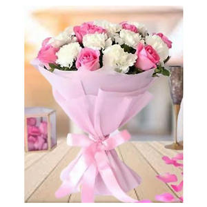 康乃馨玫瑰花束 送花到台灣,送花到大陸,全球送花,國際送花
