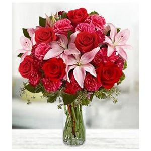 Delicate Potted Flowers Lily Rose Carnation 送花到台灣,送花到大陸,全球送花,國際送花