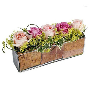 盆花類～桃花嫣红-粉色玫瑰 送花到台灣,送花到大陸,全球送花,國際送花