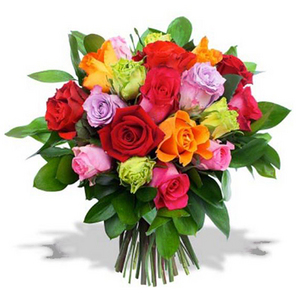 幸福漫溢-玫瑰綜合花束 送花到台灣,送花到大陸,全球送花,國際送花