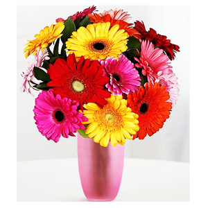 Mixed color gerbera bouquet 送花到台灣,送花到大陸,全球送花,國際送花