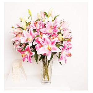 粉色百合花束 送花到台湾,送花到上海,全球送花,国际送花
