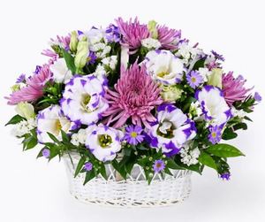 微笑翩翩-紫色系盆花 送花到台湾,送花到上海,全球送花,国际送花