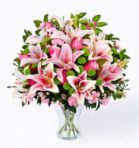 奇迹-百合玫瑰盆花 送花到台湾,送花到上海,全球送花,国际送花