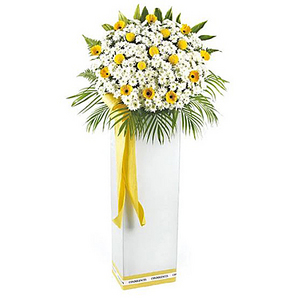 吊唁丧礼高架花篮-永生 送花到台湾,送花到上海,全球送花,国际送花