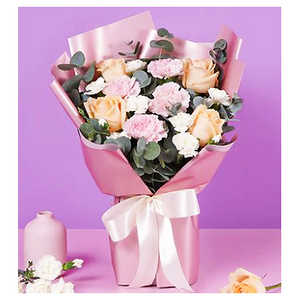 carnation bouquet-pink 送花到台灣,送花到大陸,全球送花,國際送花