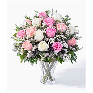 Country Slang-mixed roses basket gift 送花到台灣,送花到大陸,全球送花,國際送花