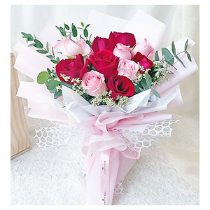 甜蜜願望-玫瑰桔梗花束 送花到台灣,送花到大陸,全球送花,國際送花