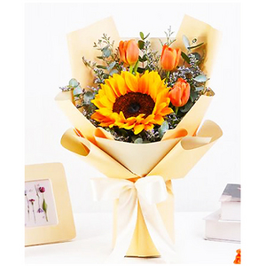 甜心-玫瑰百合花束 送花到台灣,送花到大陸,全球送花,國際送花