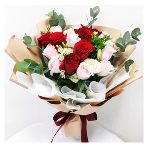甜蜜回憶-紅玫與金莎花束 送花到台灣,送花到大陸,全球送花,國際送花