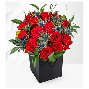 火热的心-红玫花盒 送花到台湾,送花到上海,全球送花,国际送花