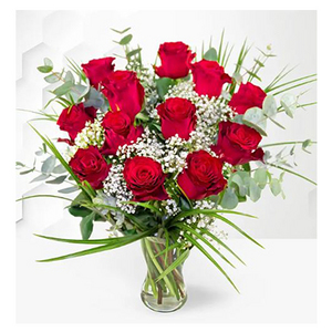 12朵紅玫花束 送花到台灣,送花到大陸,全球送花,國際送花