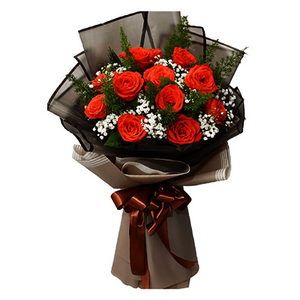 12朵紅玫瑰花束 送花到台灣,送花到大陸,全球送花,國際送花
