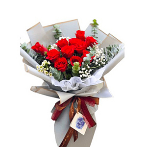 10朵紅玫瑰花束 送花到台灣,送花到大陸,全球送花,國際送花