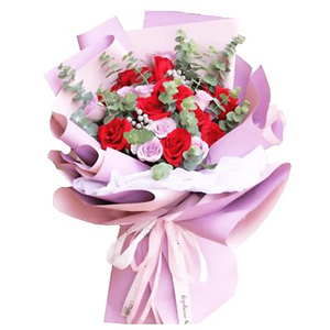 Red and Purple Rose Bouquet 送花到台灣,送花到大陸,全球送花,國際送花