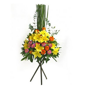 喜庆开幕高架花篮-向阳的力量 送花到台湾,送花到上海,全球送花,国际送花