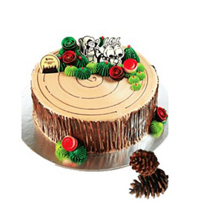 Merry Christmas - Christmas Tree Shape Cake (10") 送花到台灣,送花到大陸,全球送花,國際送花