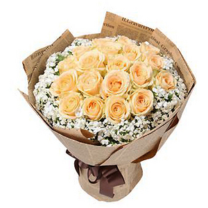 香檳玫瑰花束 送花到台灣,送花到大陸,全球送花,國際送花