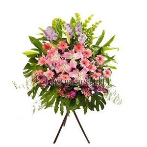 喜慶開幕高架花籃-驚豔之美 送花到台灣,送花到大陸,全球送花,國際送花