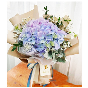Blue hydrangea bouquet 送花到台灣,送花到大陸,全球送花,國際送花