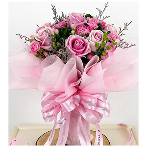 戀-粉玫瑰粉康乃馨 送花到台灣,送花到大陸,全球送花,國際送花
