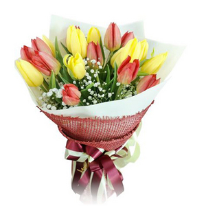 Rapture Bliss-Tulip Bouquet(seasonal limited) 送花到台灣,送花到大陸,全球送花,國際送花