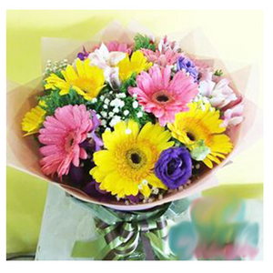 colorful- Mixed Color Gerbera Bouquet 送花到台灣,送花到大陸,全球送花,國際送花