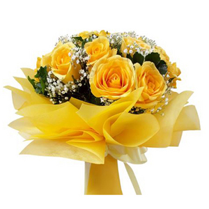 依戀-黃玫瑰花束 送花到台灣,送花到大陸,全球送花,國際送花